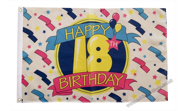 Happy 18th Birthday Flag